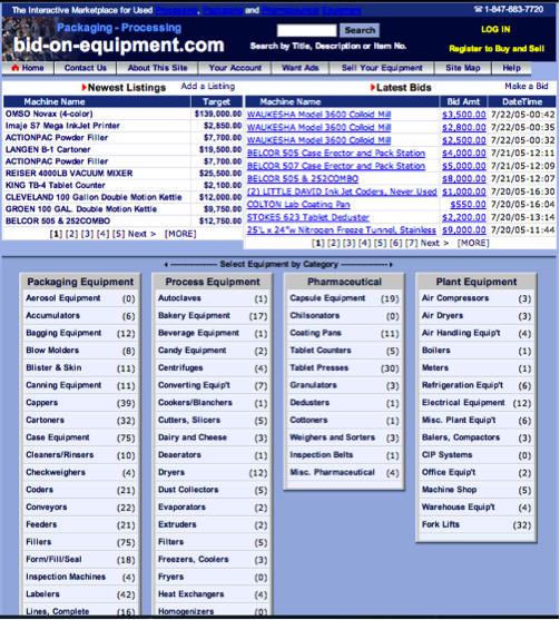 BoE Homepage 2005